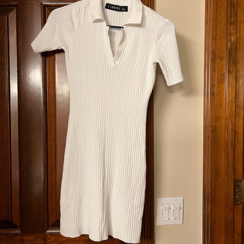 White collared dress